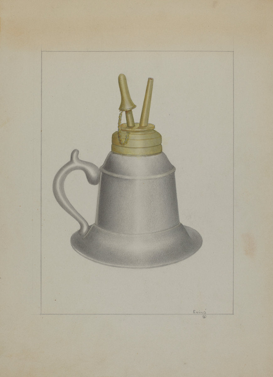 Lamp by Burton Ewing (American, active c. 1935), 16X12"(A3)Poster Print