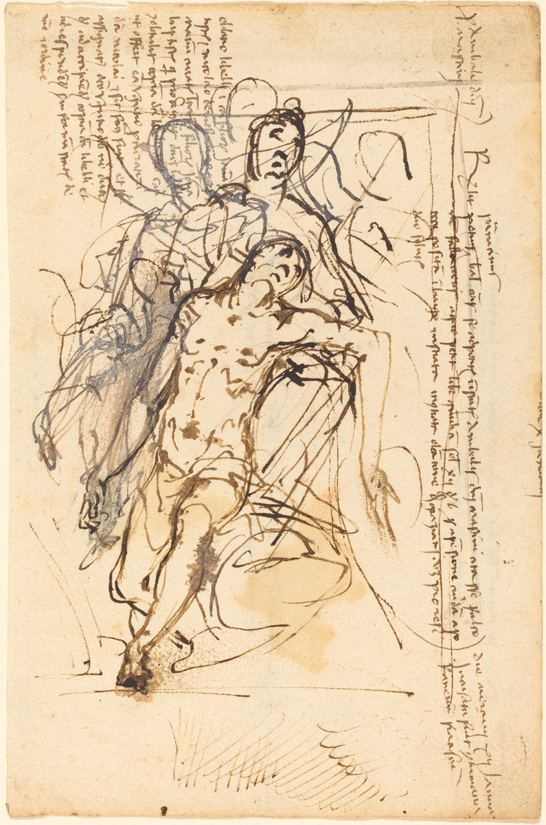 early 17th century by Venetian 17th Century (The Pietà), 16X12"(A3)Poster Print