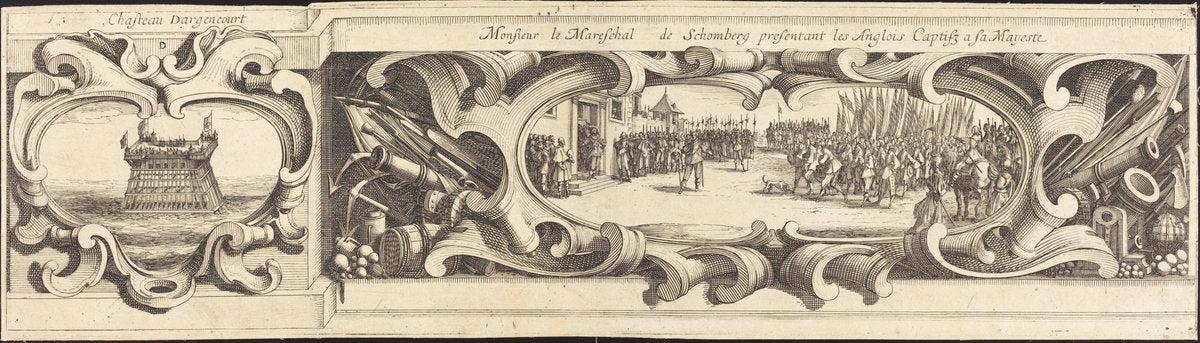 The Siege of La Rochelle [plate 14 of 16; set comprises 1952.8.97-112] by Israel Henriet or Abraham Bosse after Jacques Callot (French, 1602 - 1676), 16X12"(A3)Poster Print