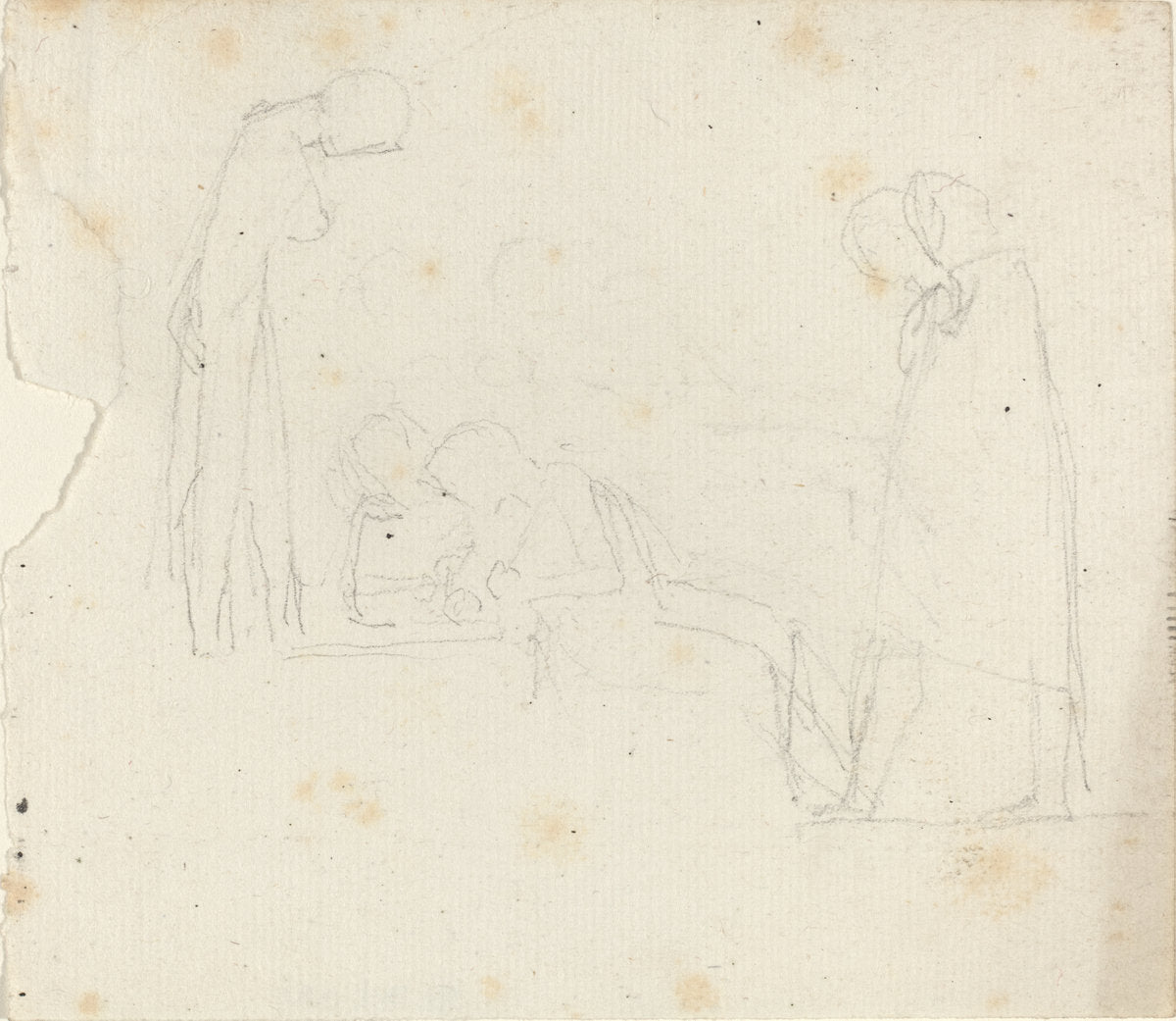 Group of Five Figures by John Flaxman (British, 1755 - 1826), 16X12"(A3)Poster Print