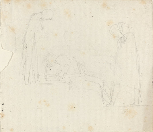 Group of Five Figures by John Flaxman (British, 1755 - 1826), 16X12"(A3)Poster Print