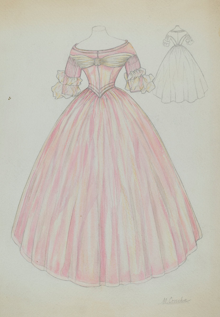 Dress by Margaret Concha (American, active c. 1935), 16X12"(A3)Poster Print