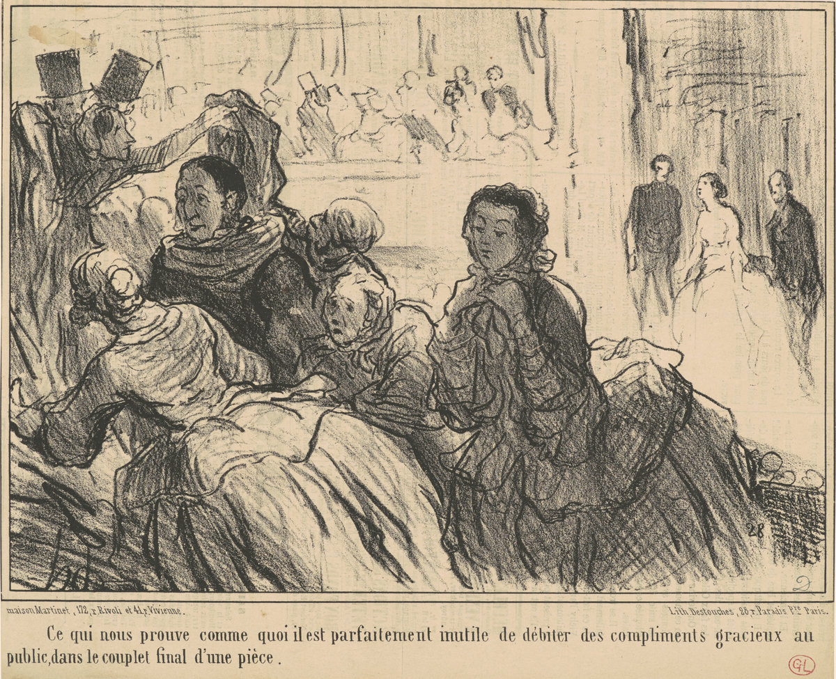 Ce qui nous prouve comme quoi il est ... inutile ... by Honoré Daumier (French, 1808 - 1879), 16X12"(A3)Poster Print
