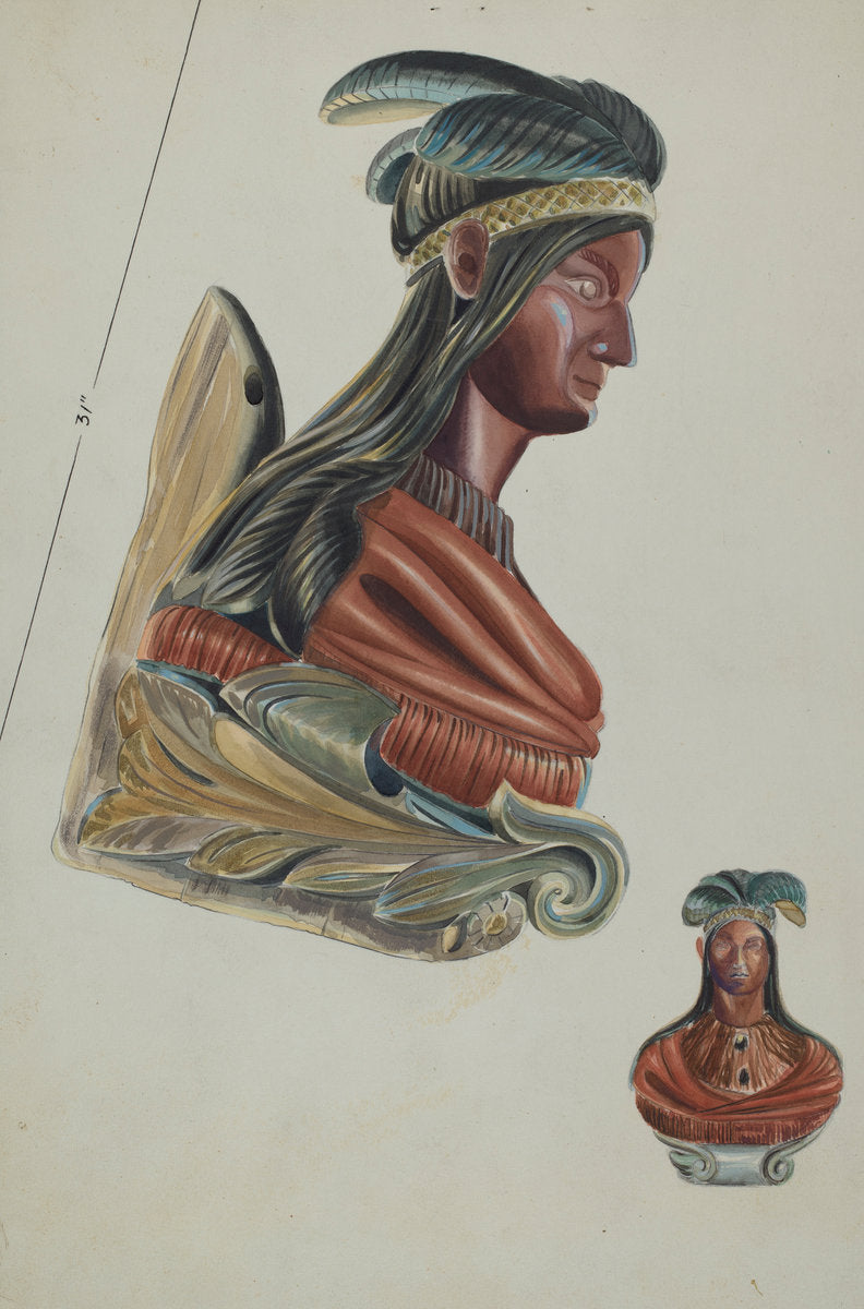 Figurehead by James Vail (American, active c. 1935), 16X12"(A3)Poster Print