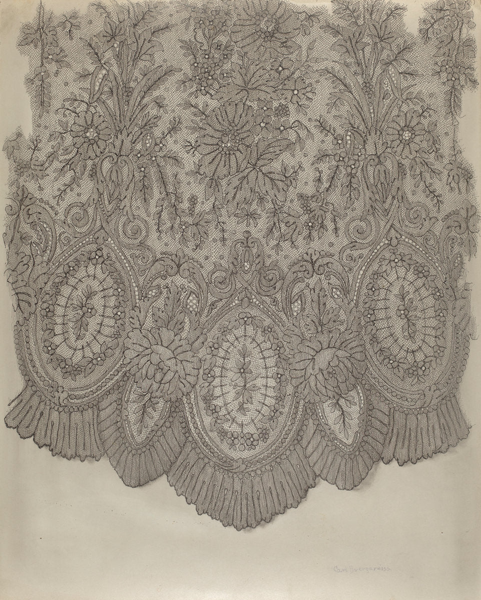 Black Lace by Carl Buergerniss (American, 1877 - 1956), 16X12"(A3)Poster Print