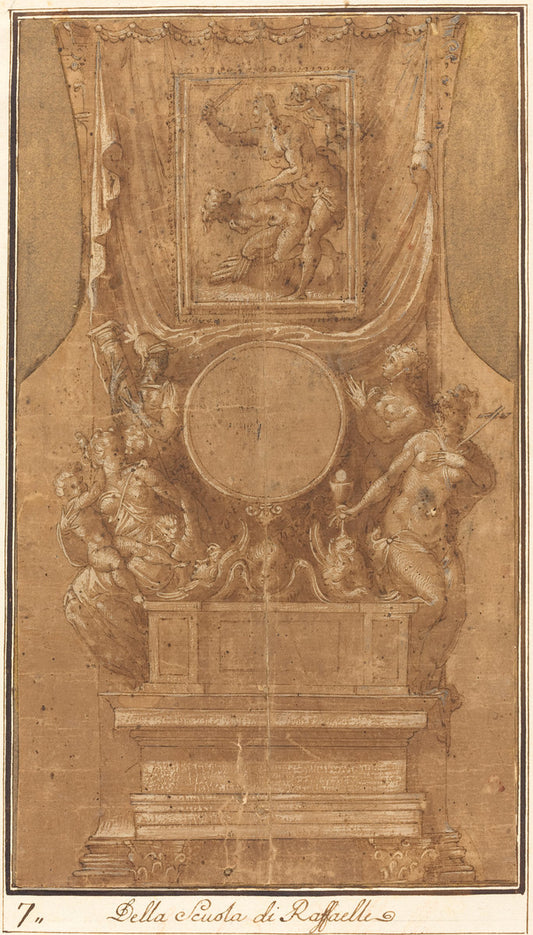 Design for an Altar by Francesco Salviati (Florentine, 1510 - 1563), 16X12"(A3)Poster Print