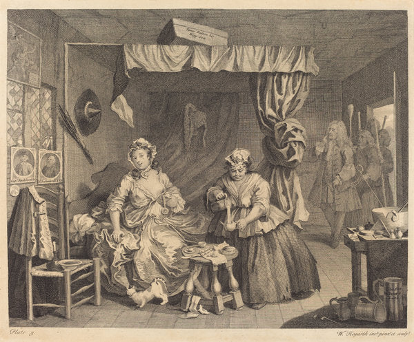 A Harlot's Progress: pl.3 by William Hogarth (English, 1697 - 1764), 16X12