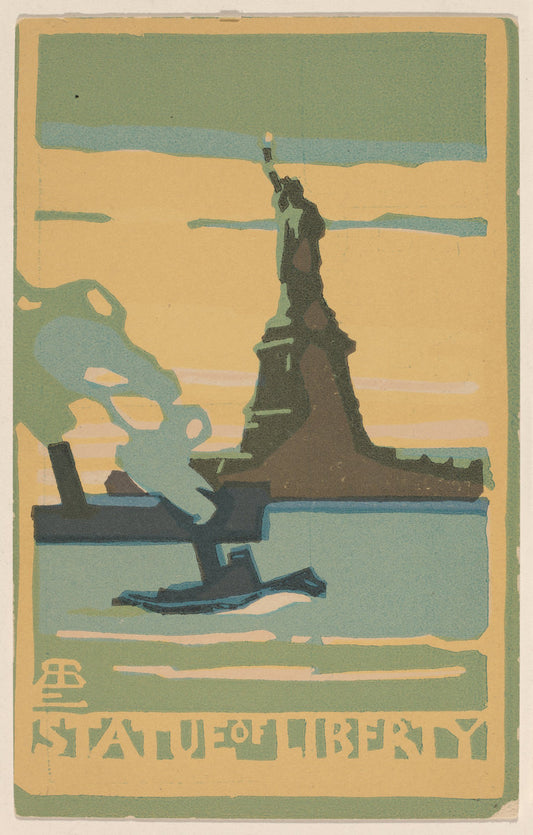 Statue of Liberty by Rachael Robinson Elmer (American, 1878 - 1919), 16X12"(A3)Poster Print