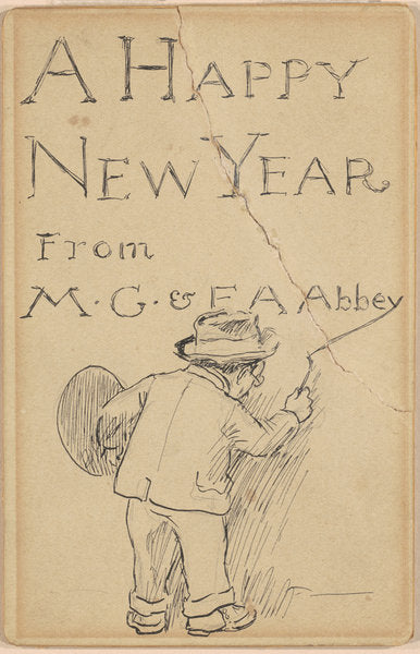 A Happy New Year by Edwin Austin Abbey (American, 1852 - 1911), 16X12"(A3)Poster Print