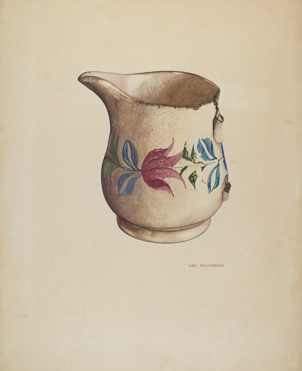 Crockery Pitcher by Doris Hollingsworth (American, active c. 1935), 16X12"(A3)Poster Print