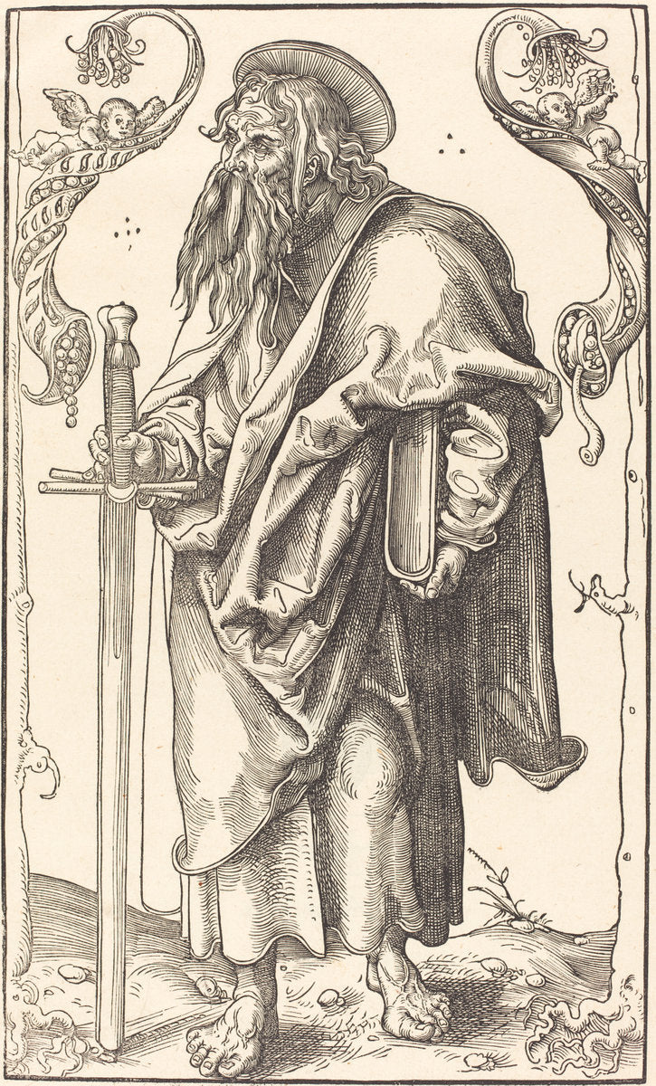 Saint Paul by Lucas Cranach the Elder (German, 1472 - 1553), 16X12"(A3)Poster Print
