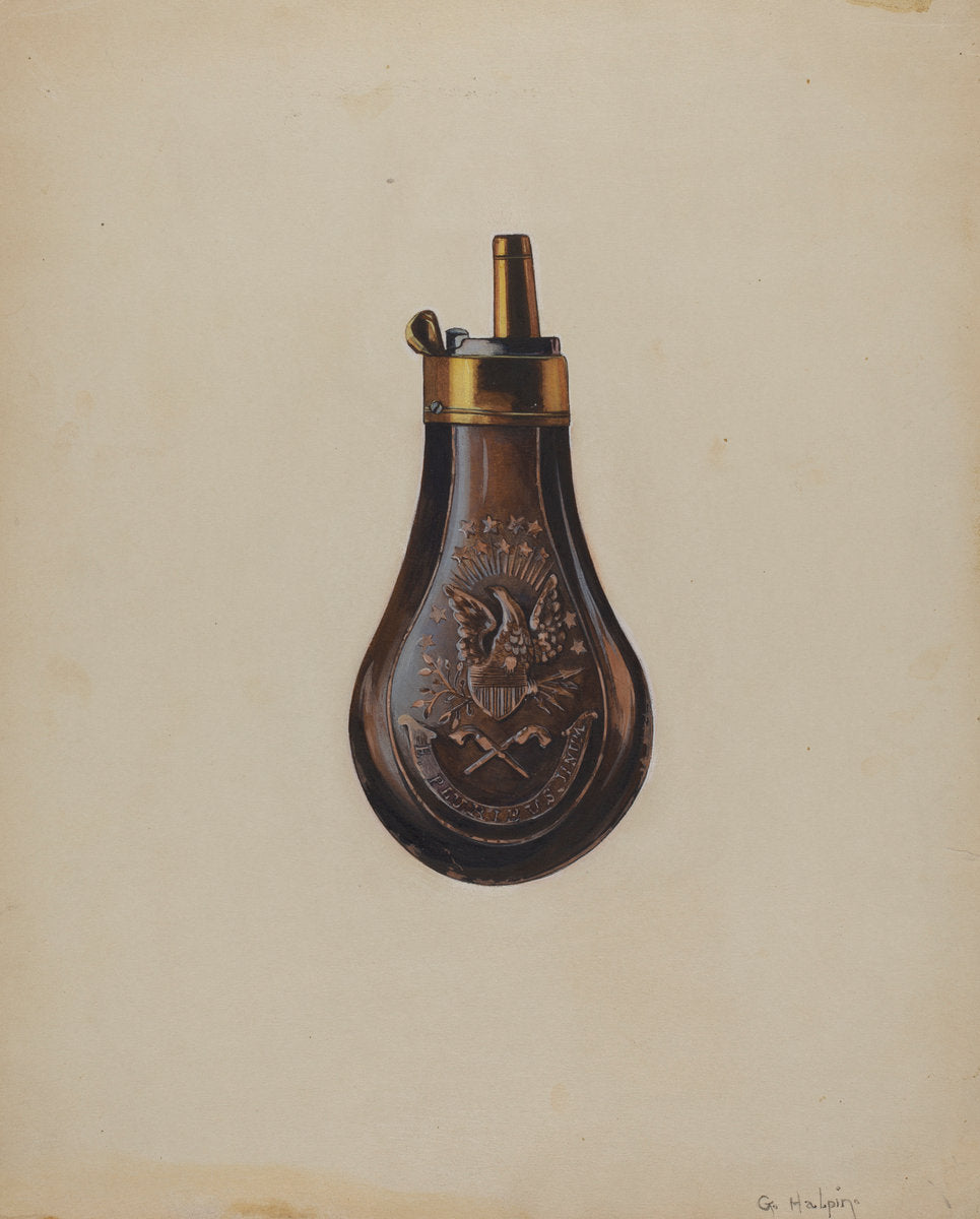 Powder Horn by Grace Halpin (American, active c. 1935), 16X12"(A3)Poster Print
