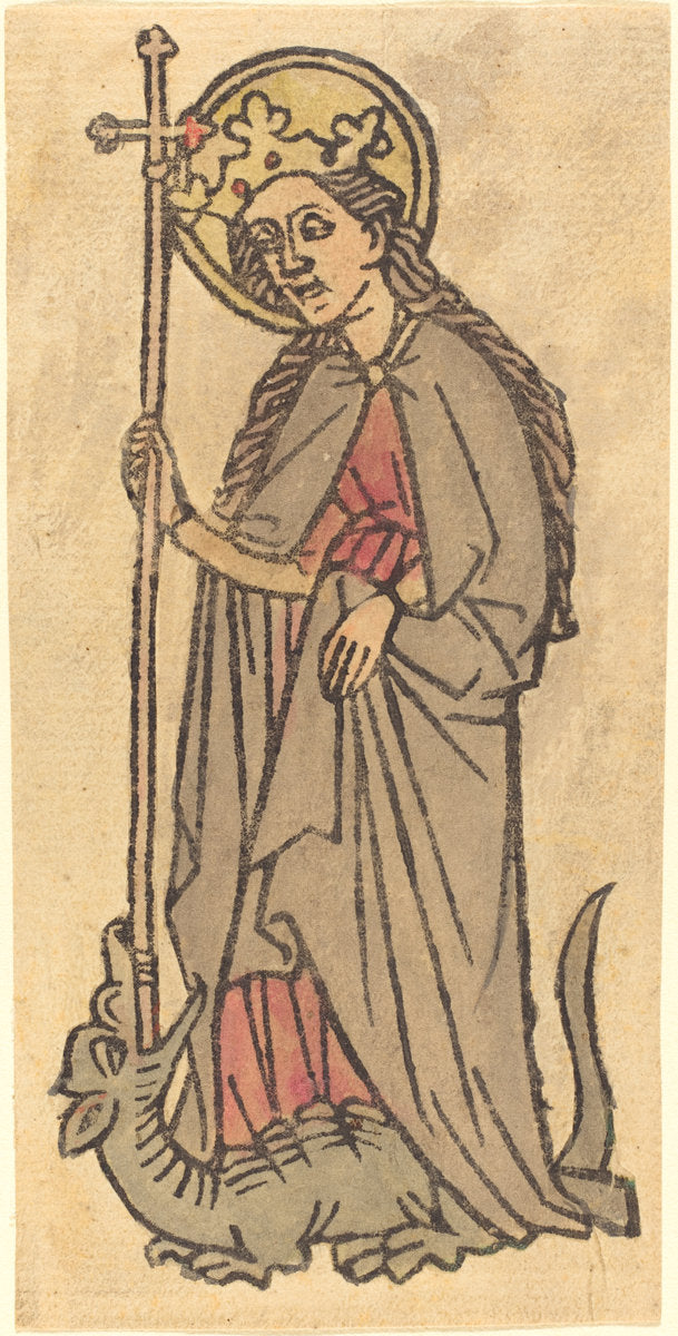c. 1460 by German 15th Century (Saint Margaret), 16X12"(A3)Poster Print