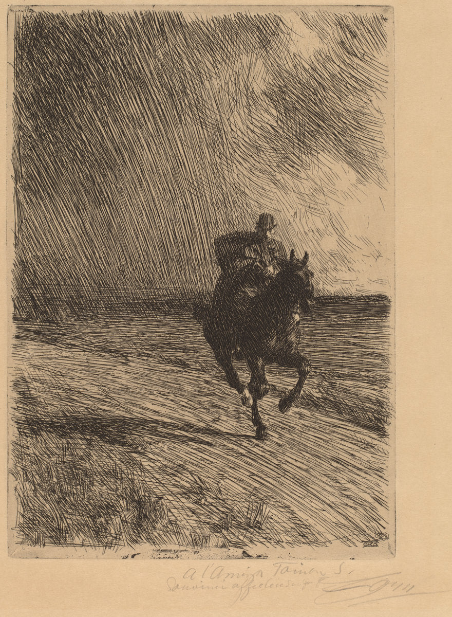 Storm (L'orage) by Anders Zorn (Swedish, 1860 - 1920), 16X12"(A3)Poster Print