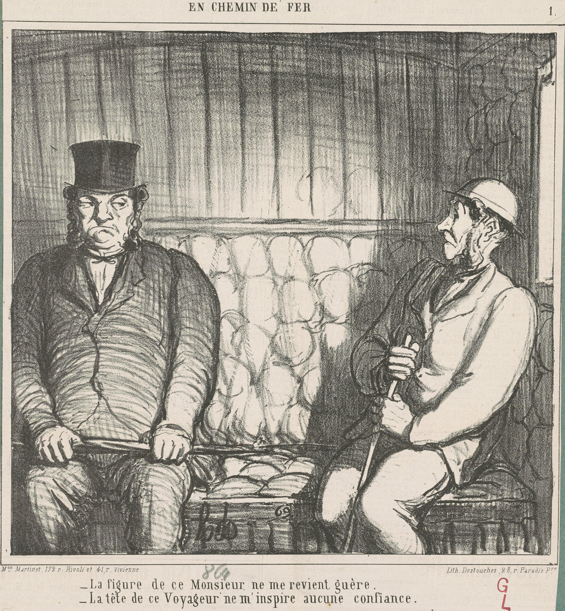 La figure de ce monsieur ne me revient guère ... by Honoré Daumier (French, 1808 - 1879), 16X12"(A3)Poster Print