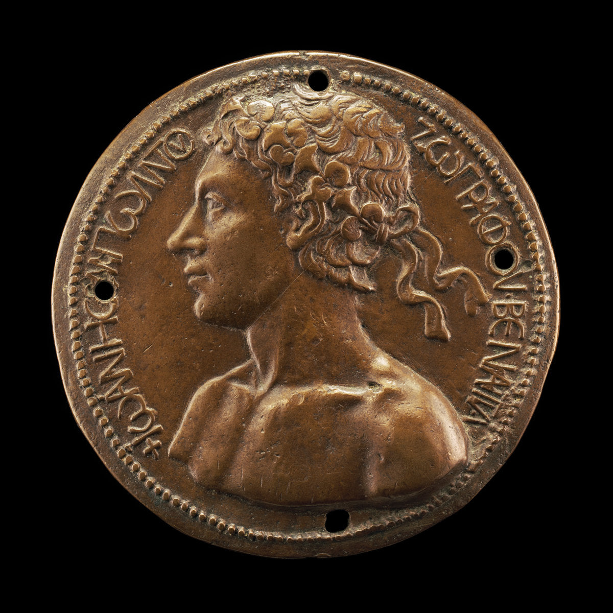 Self-Portrait [obverse] by Giovanni Boldù (Venetian, active c. 1454 - before 1477), 16X12"(A3)Poster Print