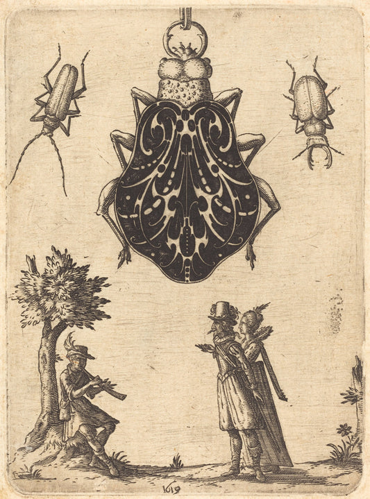 Design for a Beetle-Shaped Pendant by Jean Toutin (French, 1578 - 1644), 16X12"(A3)Poster Print