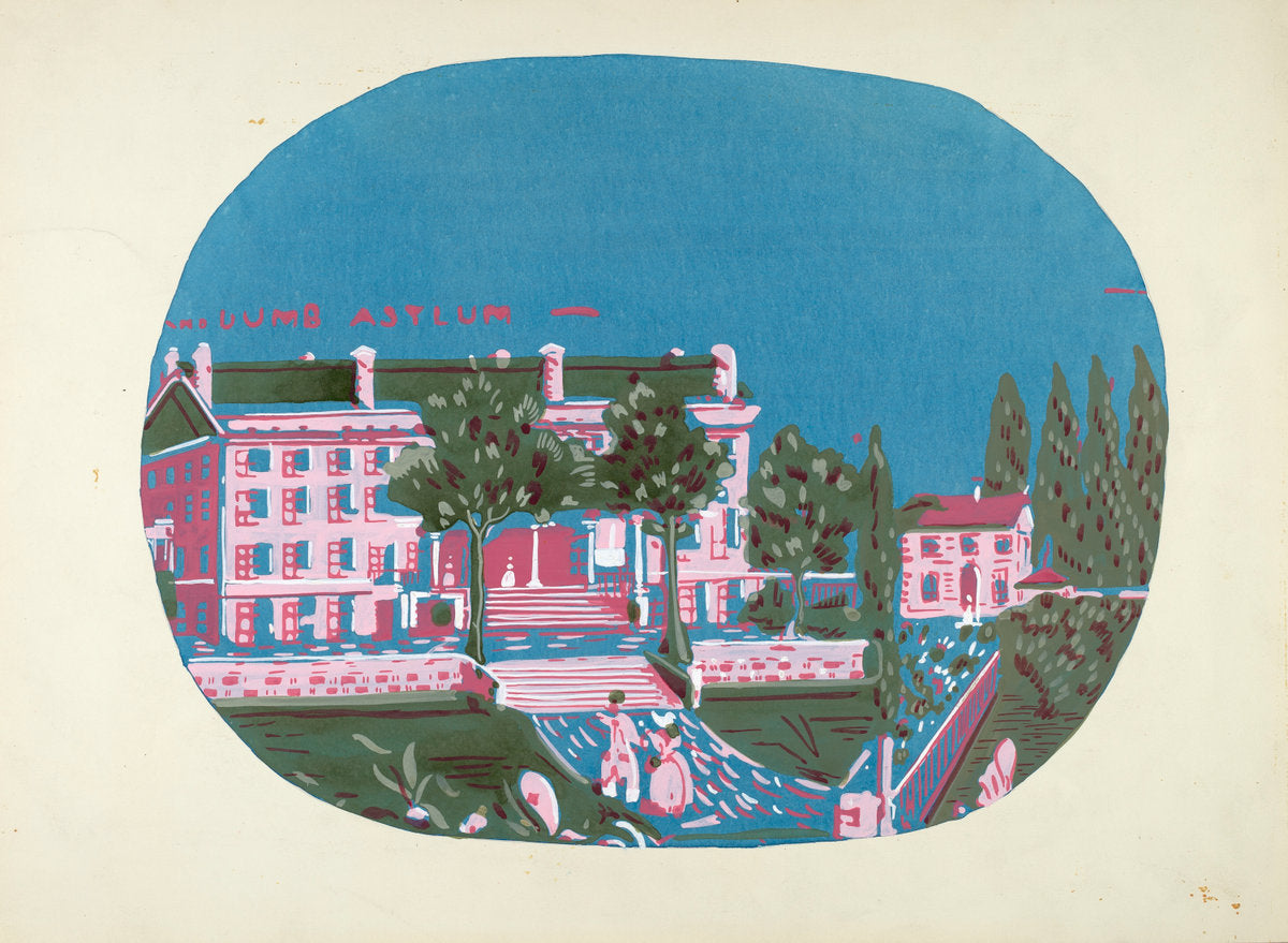 Bandbox Design (Deaf and Dumb Asylum) by Martin Partyka (American, active c. 1935), 16X12"(A3)Poster Print