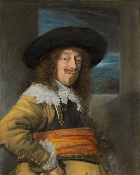 Portrait of a Member of the Haarlem Civic Guard by Frans Hals (Dutch, c. 1582/1583 - 1666), 16X12"(A3)Poster Print