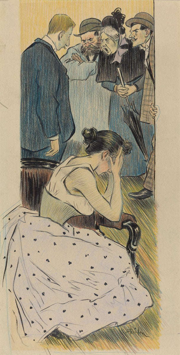 Sa famille (chanson) by Théophile Alexandre Steinlen (Swiss, 1859 - 1923), 16X12"(A3)Poster Print