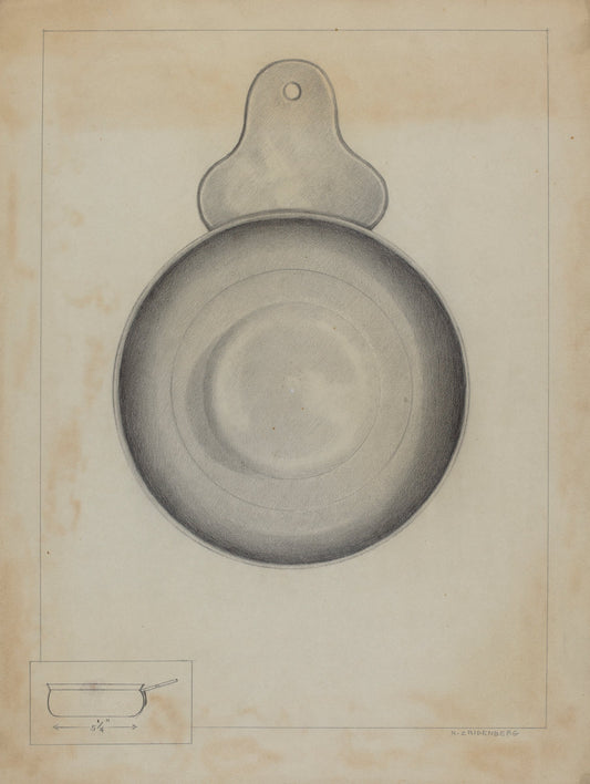 Pewter Porringer by A. Zaidenberg (American, active c. 1935), 16X12"(A3)Poster Print