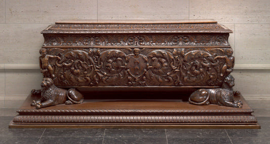 first half 16th century by Florentine 16th Century (Walnut Cassone made for Strozzi Family), 16X12"(A3)Poster Print