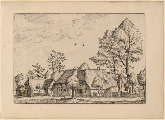 Large Farm with Draw Well by Johannes van Doetechum, the Elder and Lucas van Doetechum after Master of the Small Landscapes (Dutch, died 1605), 16X12"(A3)Poster Print
