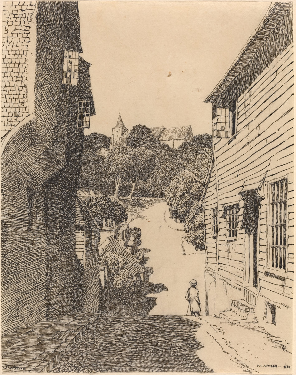 St. Anne's Church from Southover by F.L. Griggs (British, 1876 - 1938), 16X12"(A3)Poster Print