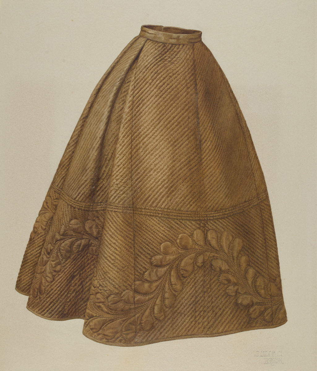 Quilted petticoat by Julie C. Brush (American, active c. 1935), 16X12"(A3)Poster Print