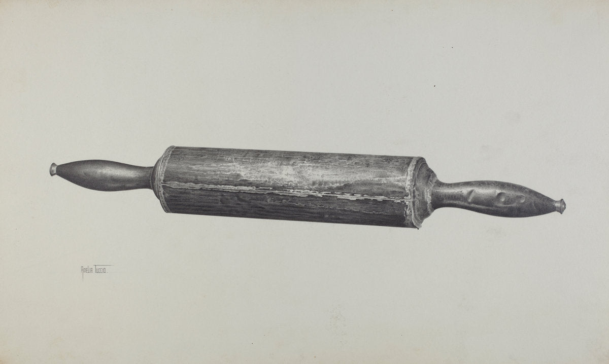 Rolling Pin by Amelia Tuccio (American, active c. 1935), 16X12"(A3)Poster Print