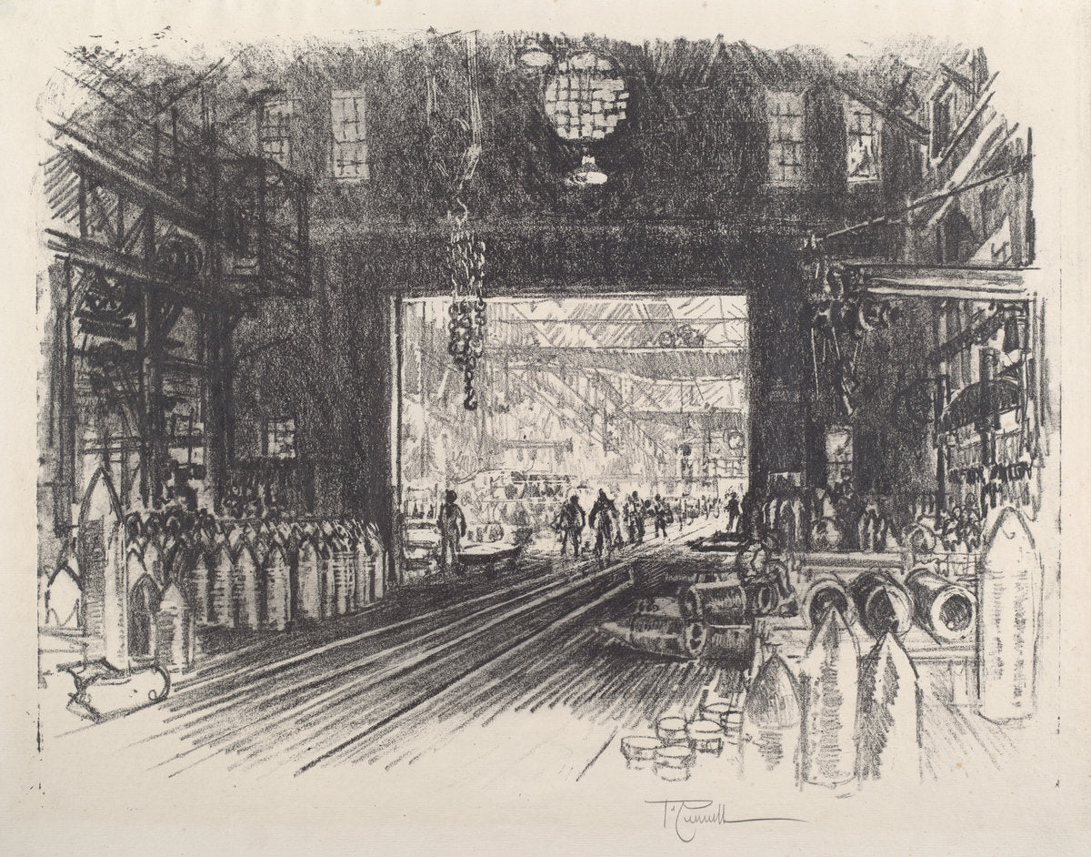 Shell Factory, No.II by Joseph Pennell (American, 1857 - 1926), 16X12"(A3)Poster Print
