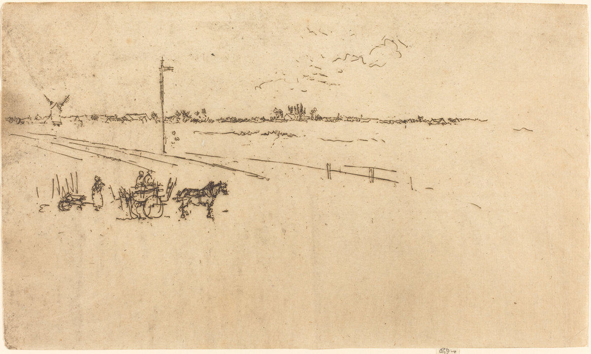 Railway Station, Voves by James McNeill Whistler (American, 1834 - 1903), 16X12"(A3)Poster Print