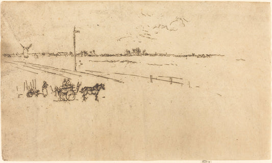 Railway Station, Voves by James McNeill Whistler (American, 1834 - 1903), 16X12"(A3)Poster Print