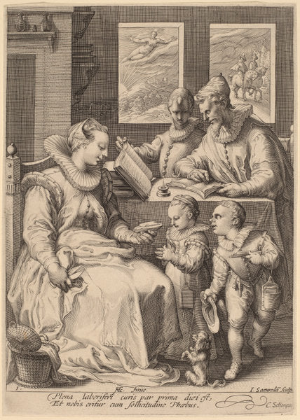 Morning by Jan Pietersz Saenredam, after Hendrik Goltzius (Dutch, 1565 - 1607), 16X12"(A3)Poster Print