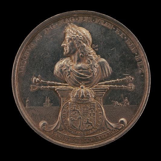 James II, 1633-1701, King of England 1685-1688 [obverse] by Regnier Arondeaux (Flemish, active 1678/1702), 16X12"(A3)Poster Print
