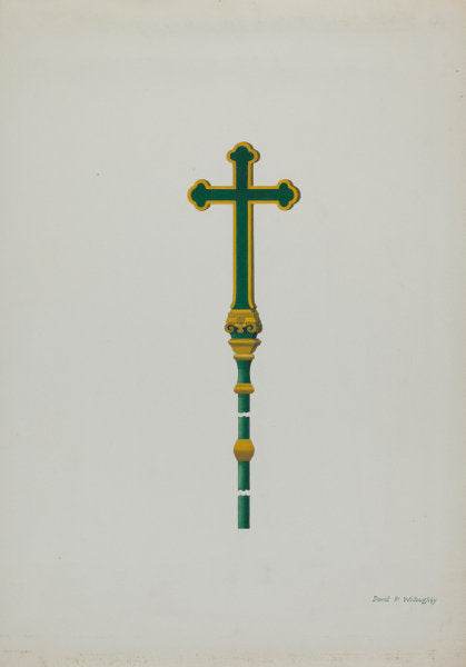 Processional Cross by David P Willoughby (American, active c. 1935), 16X12"(A3)Poster Print