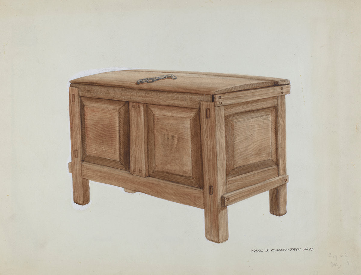 Grain Chest by Majel G. Claflin (American, active c. 1935), 16X12"(A3)Poster Print