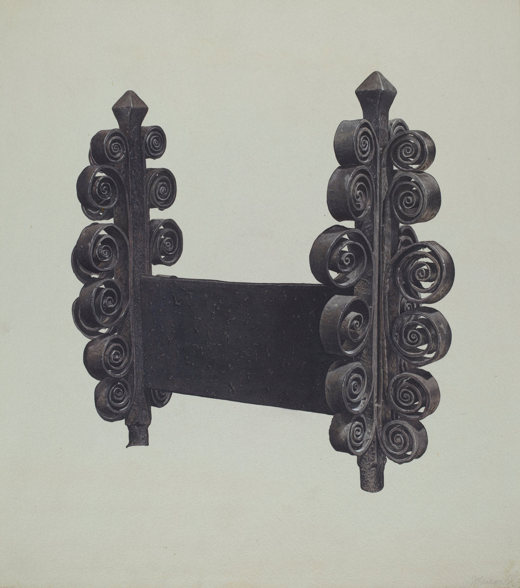 Wrought Iron Ornament by Mauvell (American, active c. 1935), 16X12"(A3)Poster Print