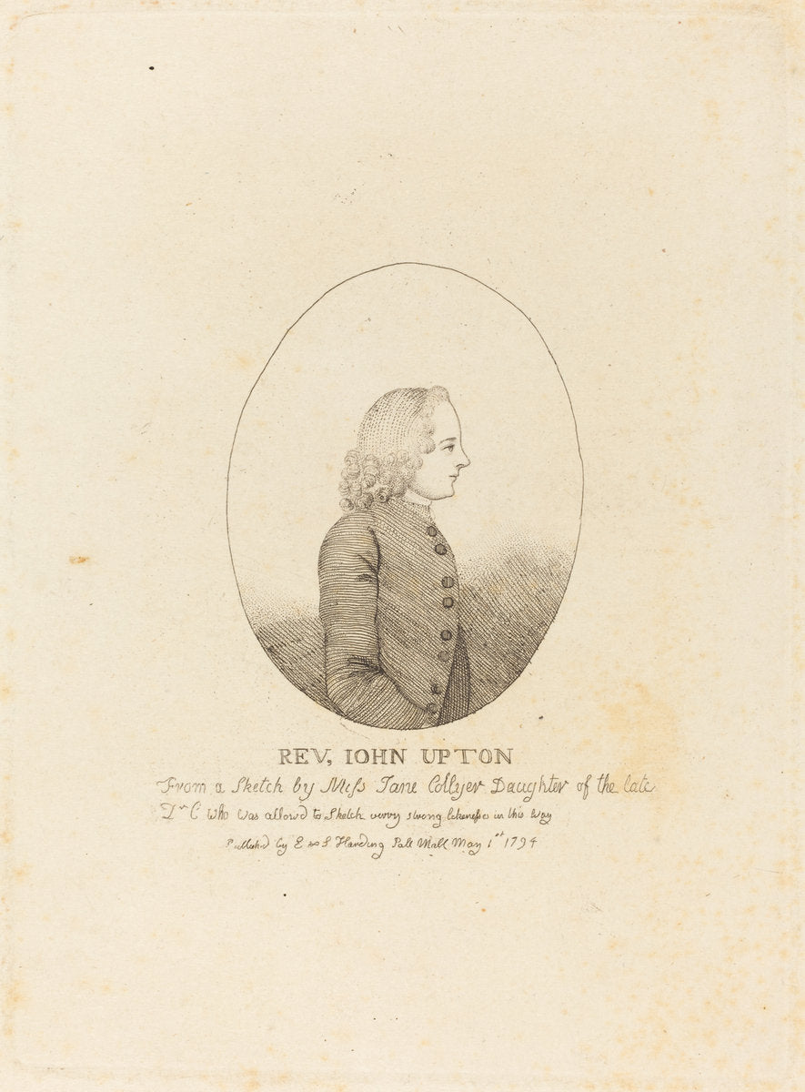 published 1794 by after Jane Collyer (Reverend John Upton), 16X12"(A3)Poster Print