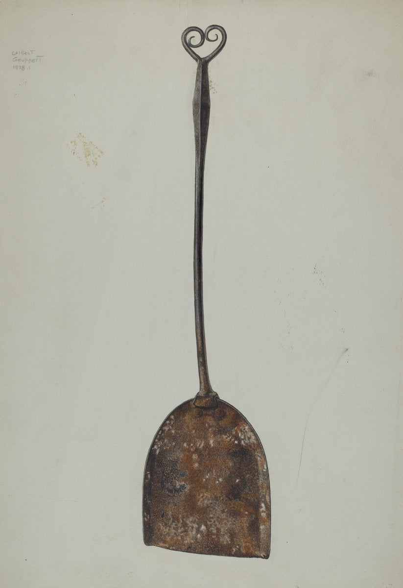 Fireplace Shovel by Albert Geuppert (American, active c. 1935), 16X12"(A3)Poster Print