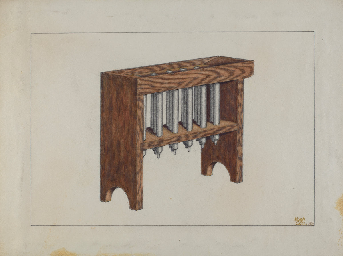 Candle Mold by Hugh Clarke (American, active c. 1935), 16X12"(A3)Poster Print