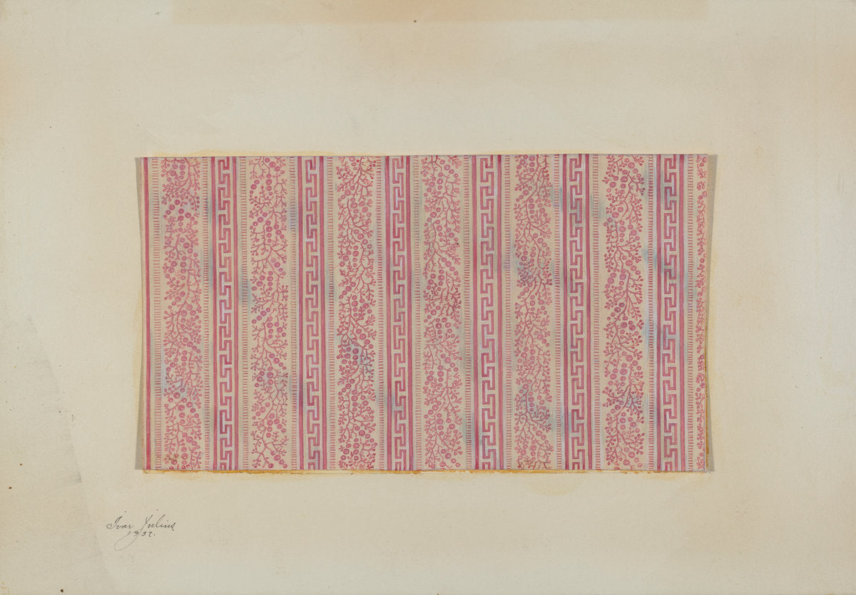 Girl's Wrapper - Textile Pattern by Ivar Julius (American, active c. 1935), 16X12"(A3)Poster Print