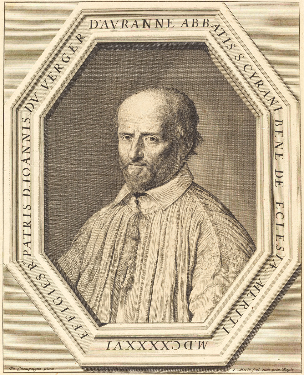 Jean Verger de Hauranne by Jean Morin after Philippe de Champaigne (French, c. 1600 - 1650), 16X12"(A3)Poster Print