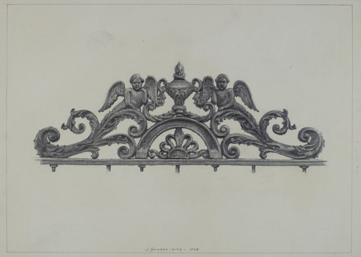 Cast Iron Gate Top by J. Howard Iams (American, active c. 1935), 16X12"(A3)Poster Print