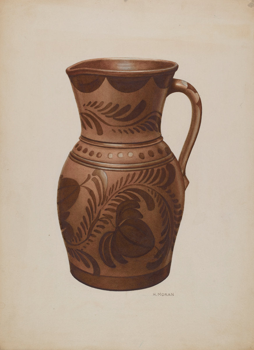 Pitcher by Henry Moran (American, active c. 1935), 16X12"(A3)Poster Print