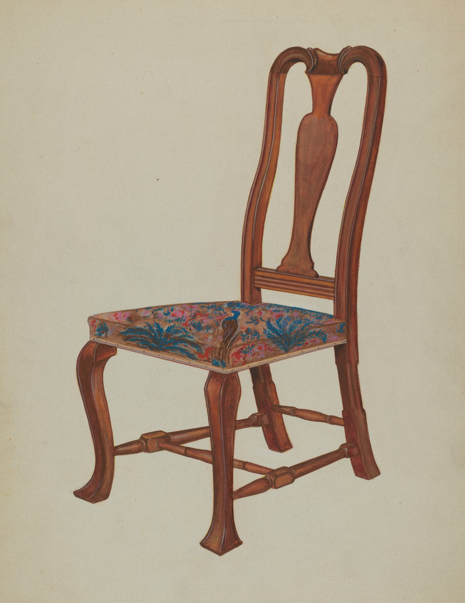 Chair for Bliss House by Arthur Johnson (American, active c. 1935), 16X12"(A3)Poster Print