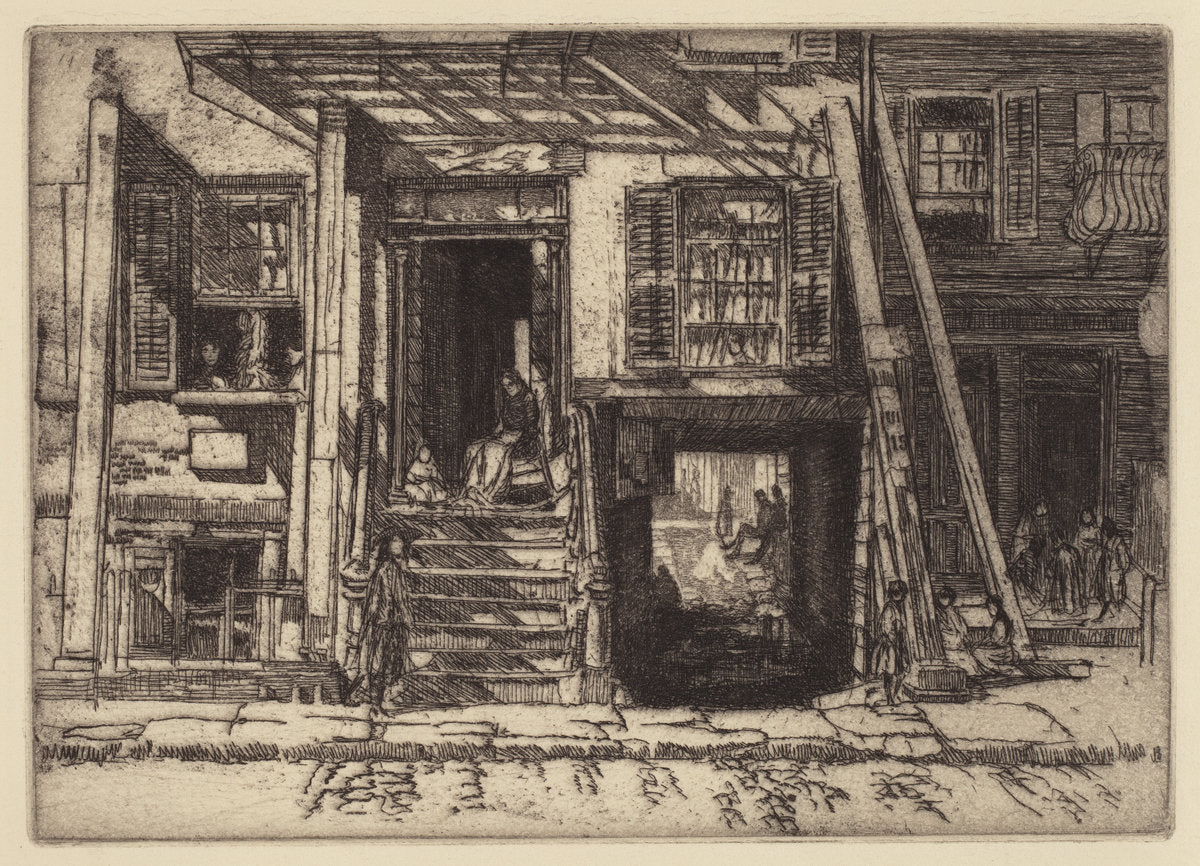 The Condemned Tenement, NY by Charles Henry White (American, born Canada, 1878 - 1918), 16X12"(A3)Poster Print