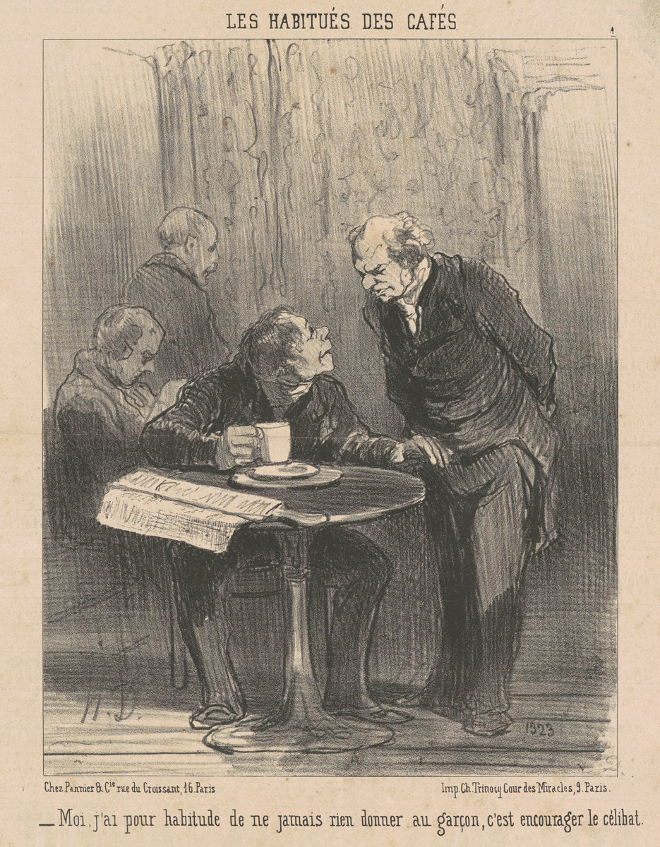 Moi,  j'ai habitude de ne ... rien donner by Honoré Daumier (French, 1808 - 1879), 16X12"(A3)Poster Print