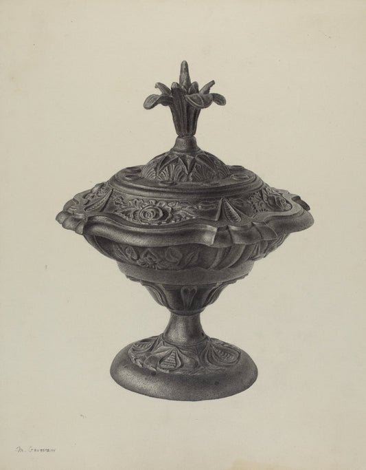 Stove Urn by Milton Grubstein (American, active c. 1935), 16X12"(A3)Poster Print