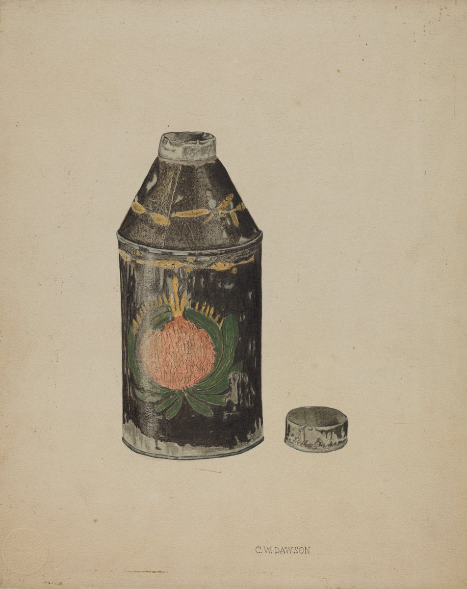 Toleware Tin Tea Caddy by Clarence W. Dawson (American, active c. 1935), 16X12"(A3)Poster Print